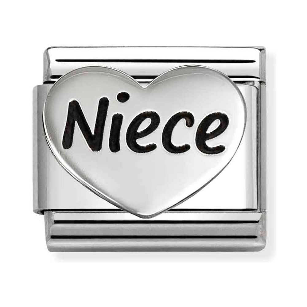 Nomination Composable Silver Niece Heart Charm 330114/26