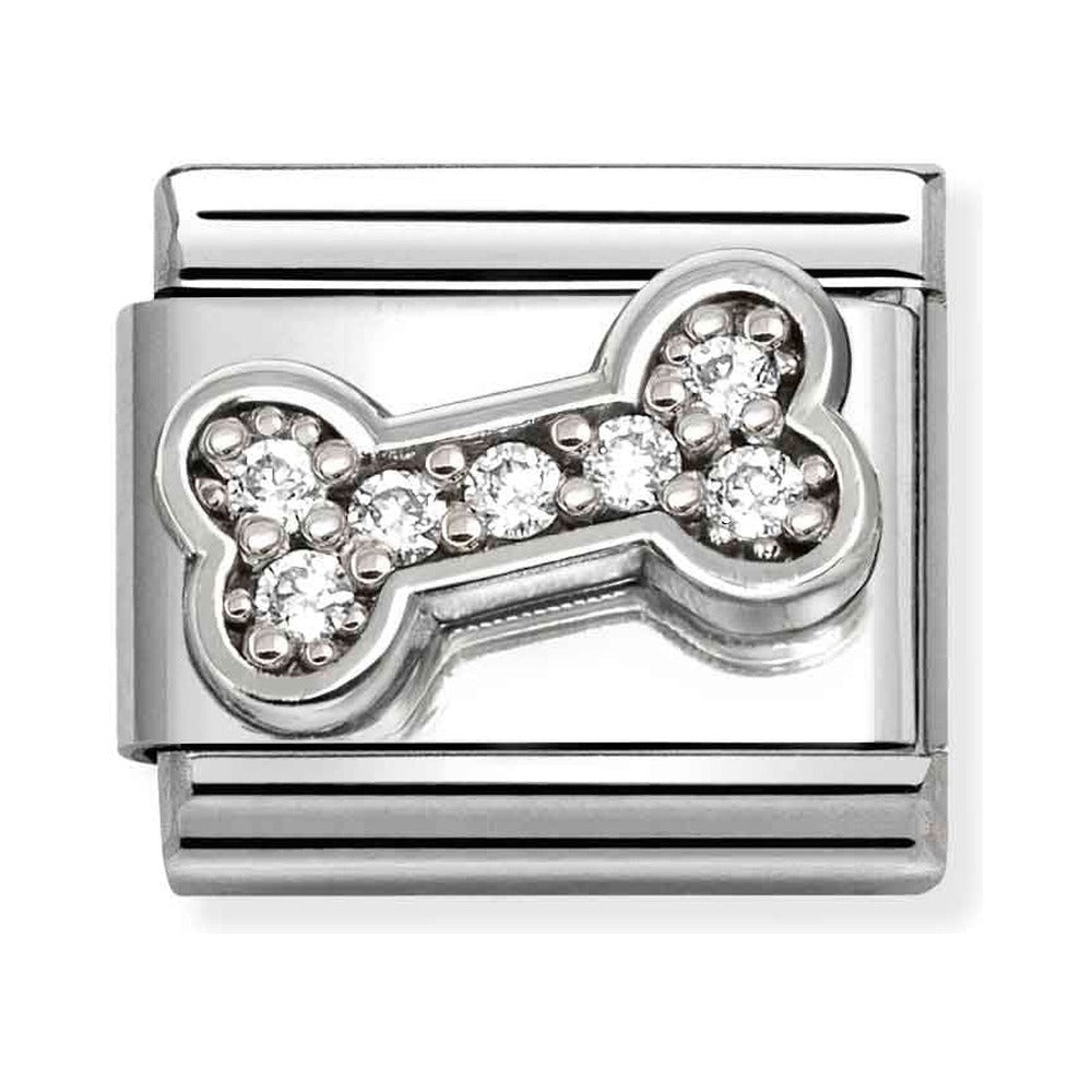 Nomination Composable Silver CZ Bone Charm 330304/52