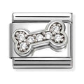Nomination Composable Silver CZ Bone Charm 330304/52