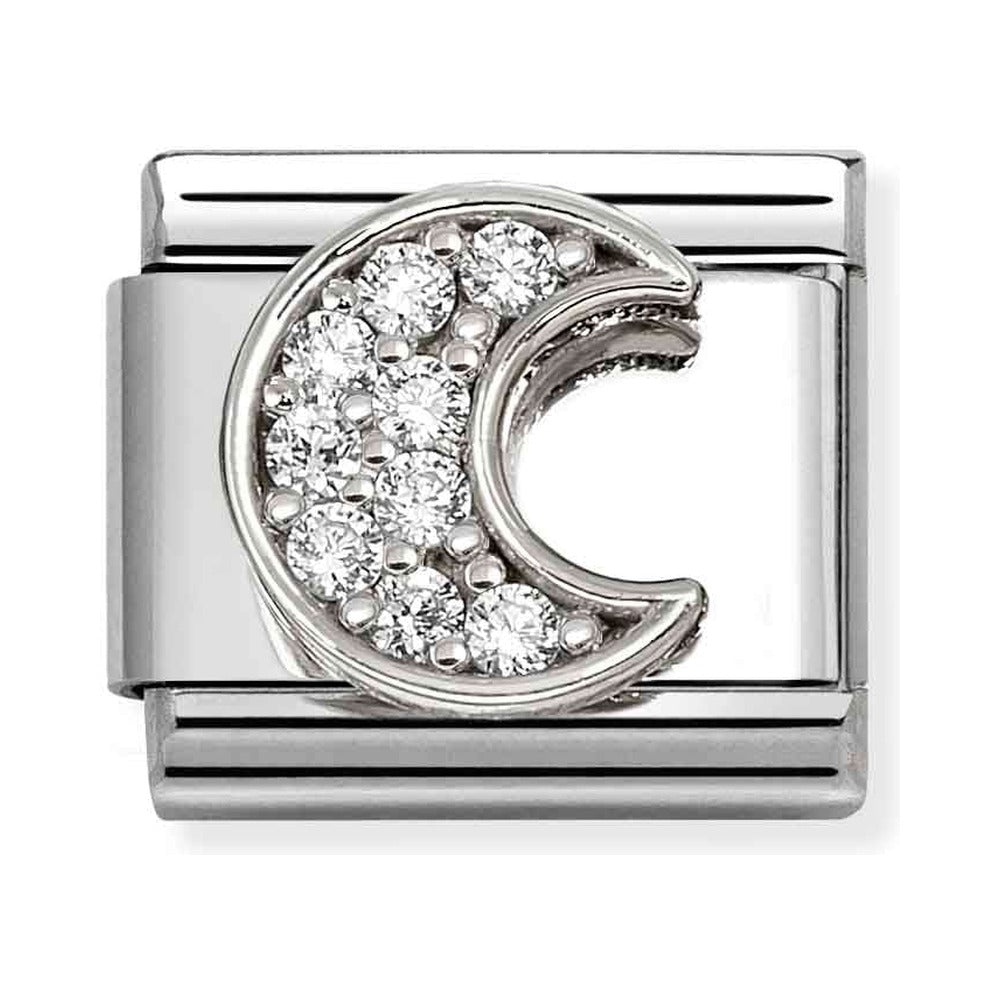 Nomination Composable Silver CZ Moon Charm 330322/30