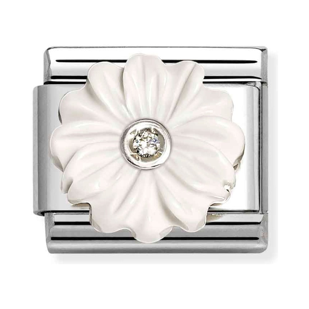 Nomination Composable Silver White Flower Charm 330512/23