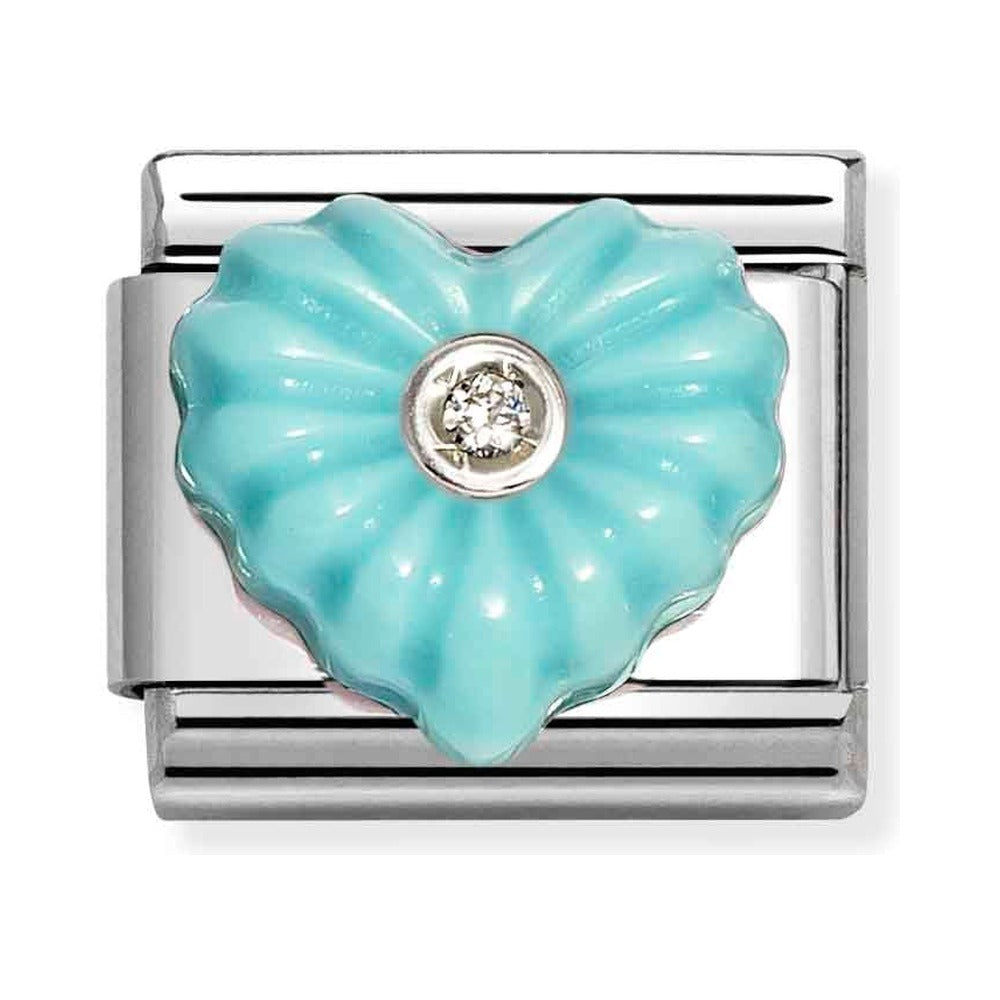 Nomination Composable Silver Turquoise Heart Charm 330512/26