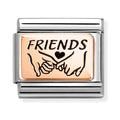 Nomination Composable Rose Gold Friends Hands Charm 430111/33