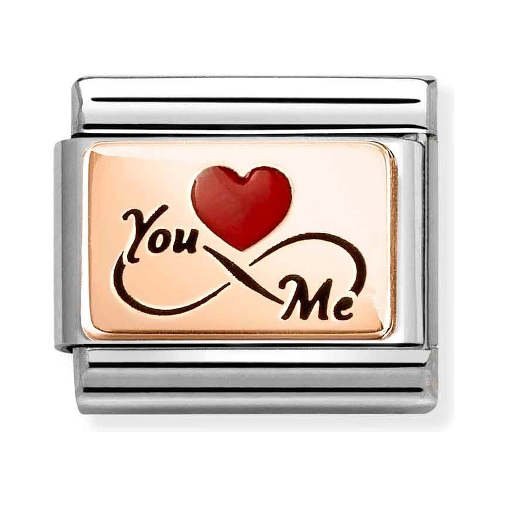Nomination Composable Rose Gold You Me Red Heart Charm 430204/08