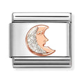 Nomination Composable Rose Gold Glitter Moon Charm 430205/05