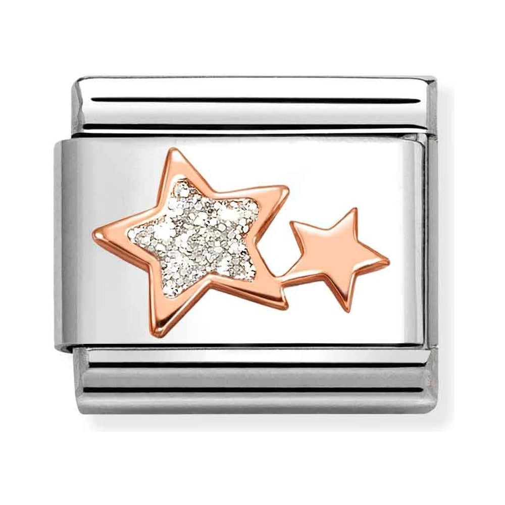 Nomination Composable Rose Gold Glitter Stars Charm 430205/29