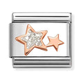 Nomination Composable Rose Gold Glitter Stars Charm 430205/29