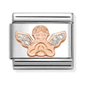 Nomination Composable Rose Gold Glitter Angel Charm 430205/30