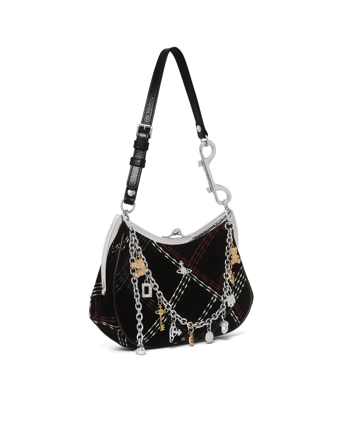 Women's Vivienne Westwood Charm Frame Purse in Black/Multicolor