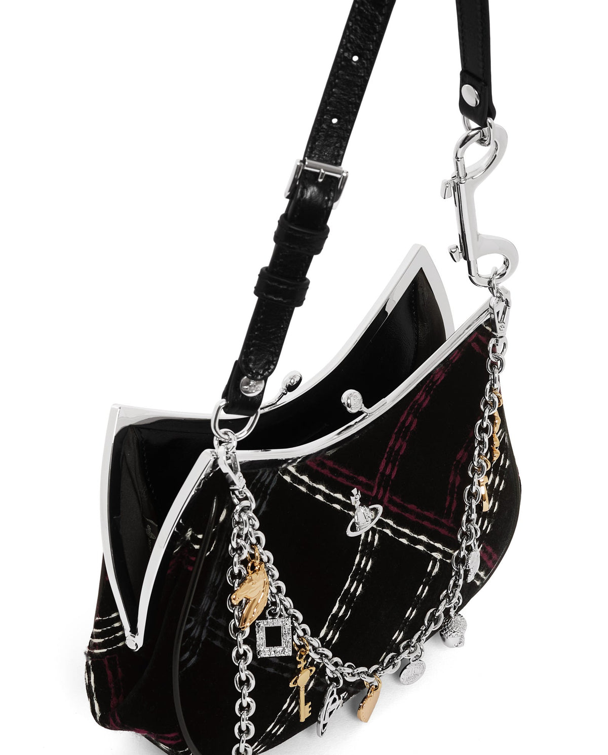 Women's Vivienne Westwood Charm Frame Purse in Black/Multicolor