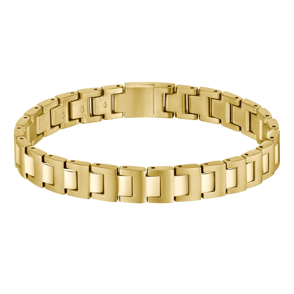 Gold-toned metal link bracelet.
