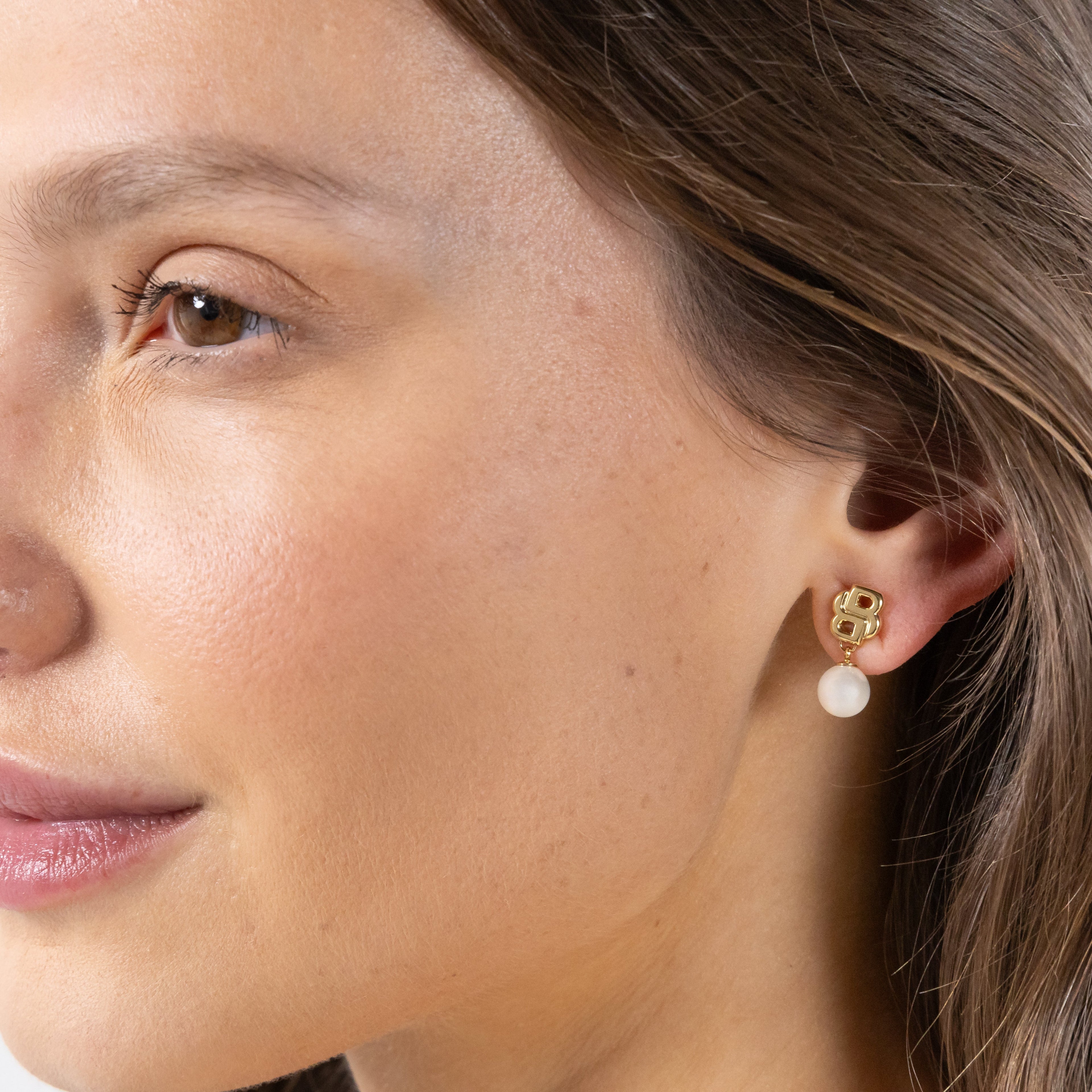 BOSS Double B Mireille Pearl Earrings — view 5