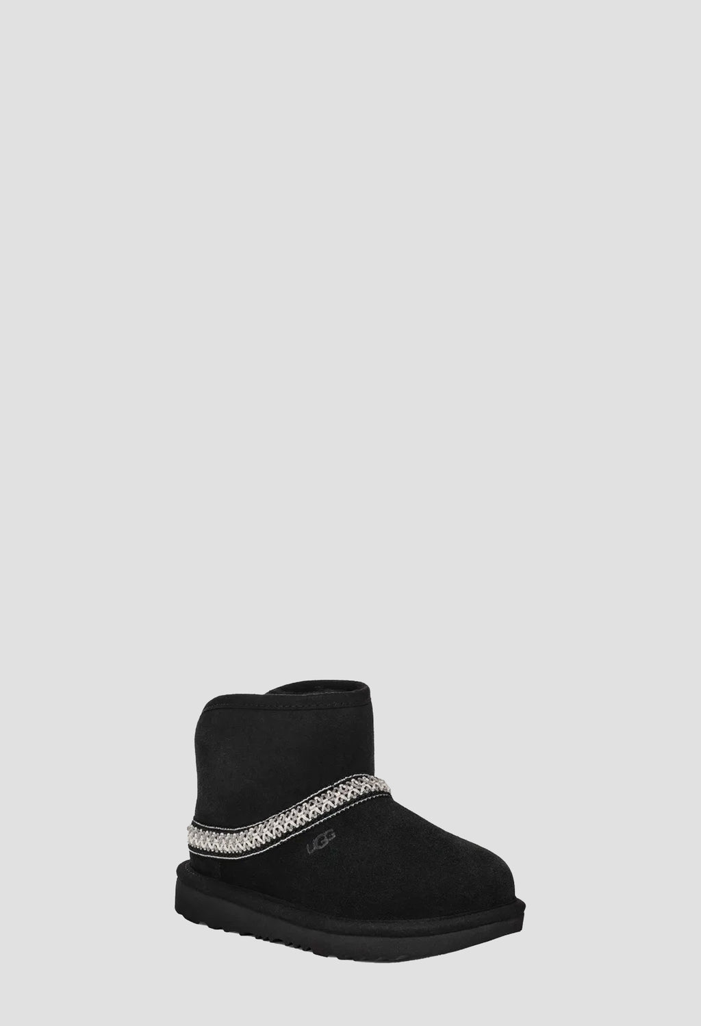 Girls UGG Junior Black Classic Mini Cresent Boot — view 3
