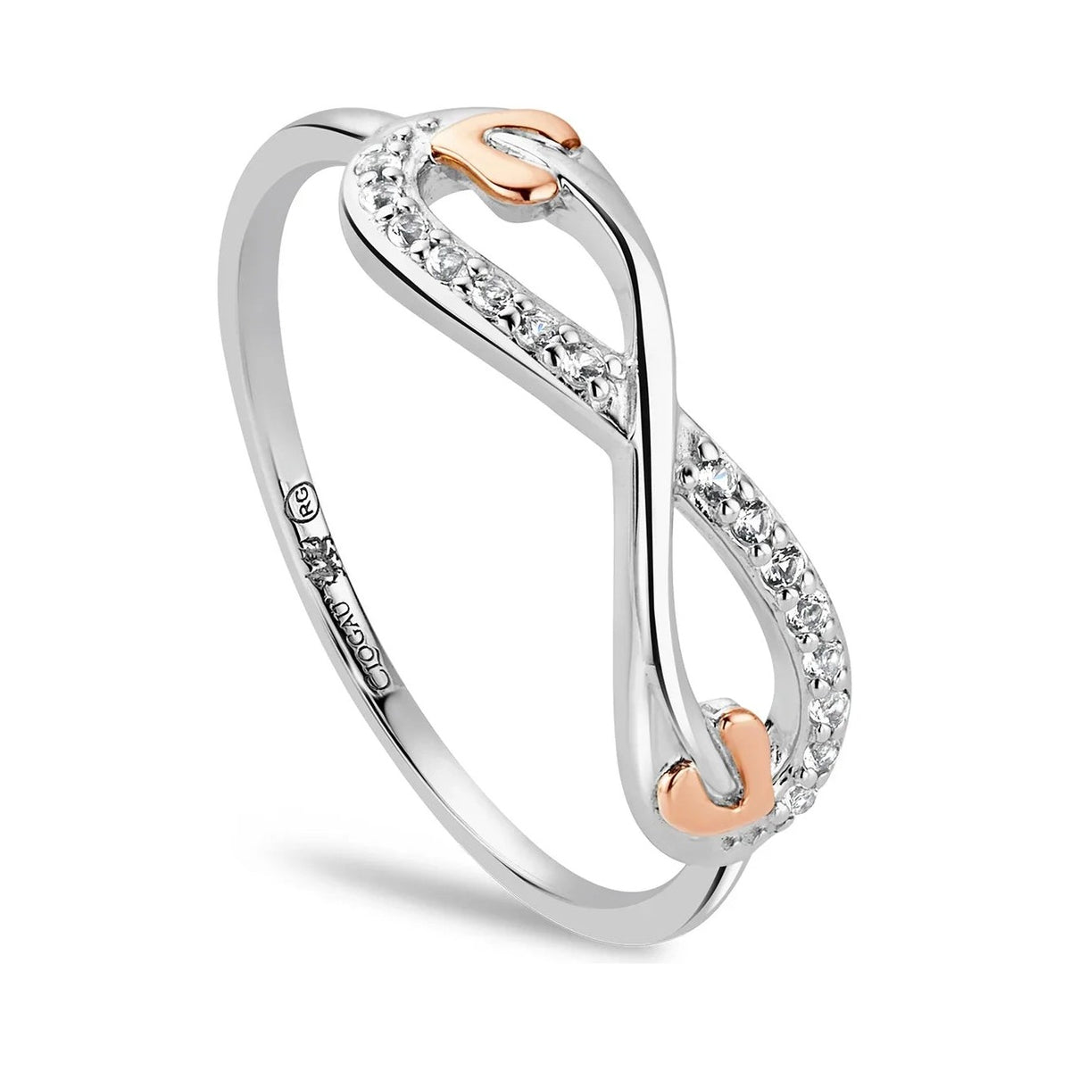 Clogau Infinity Ring With White Topaz in Sterling Silver by Clogau