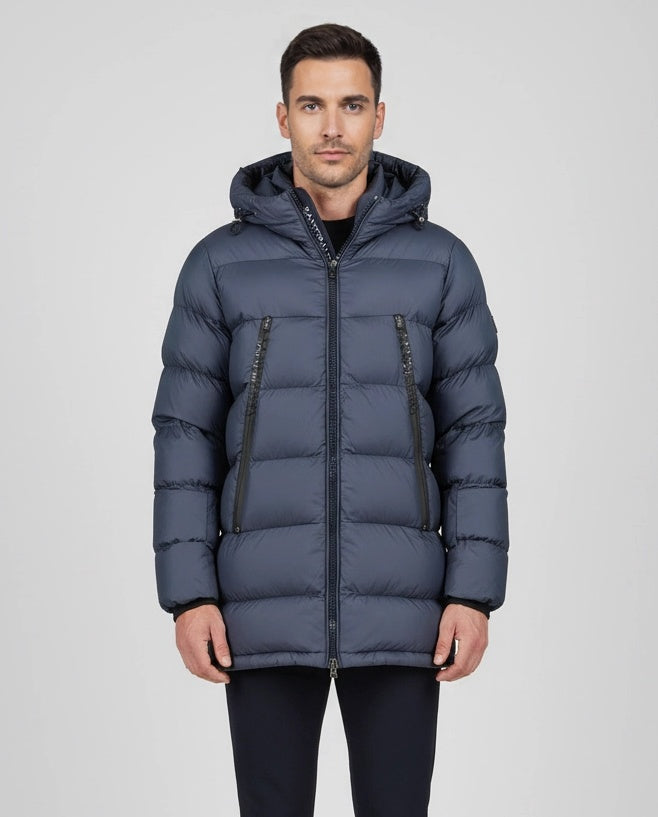 Men's Sandbanks Ravine Navy Mid Puffer Jacket