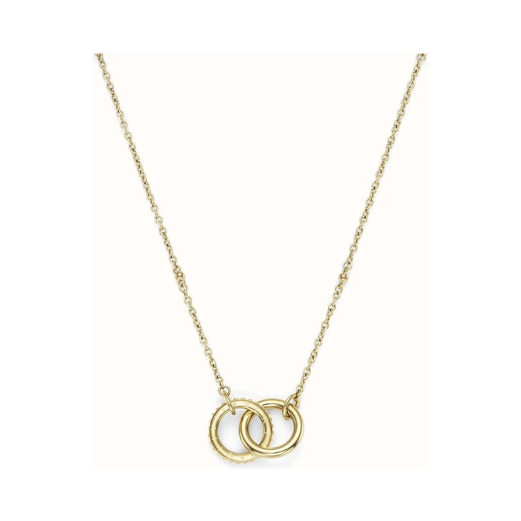 Olivia Burton Amity Interlock Circles Necklace Stainless Steel Gold Plated by Olivia Burton