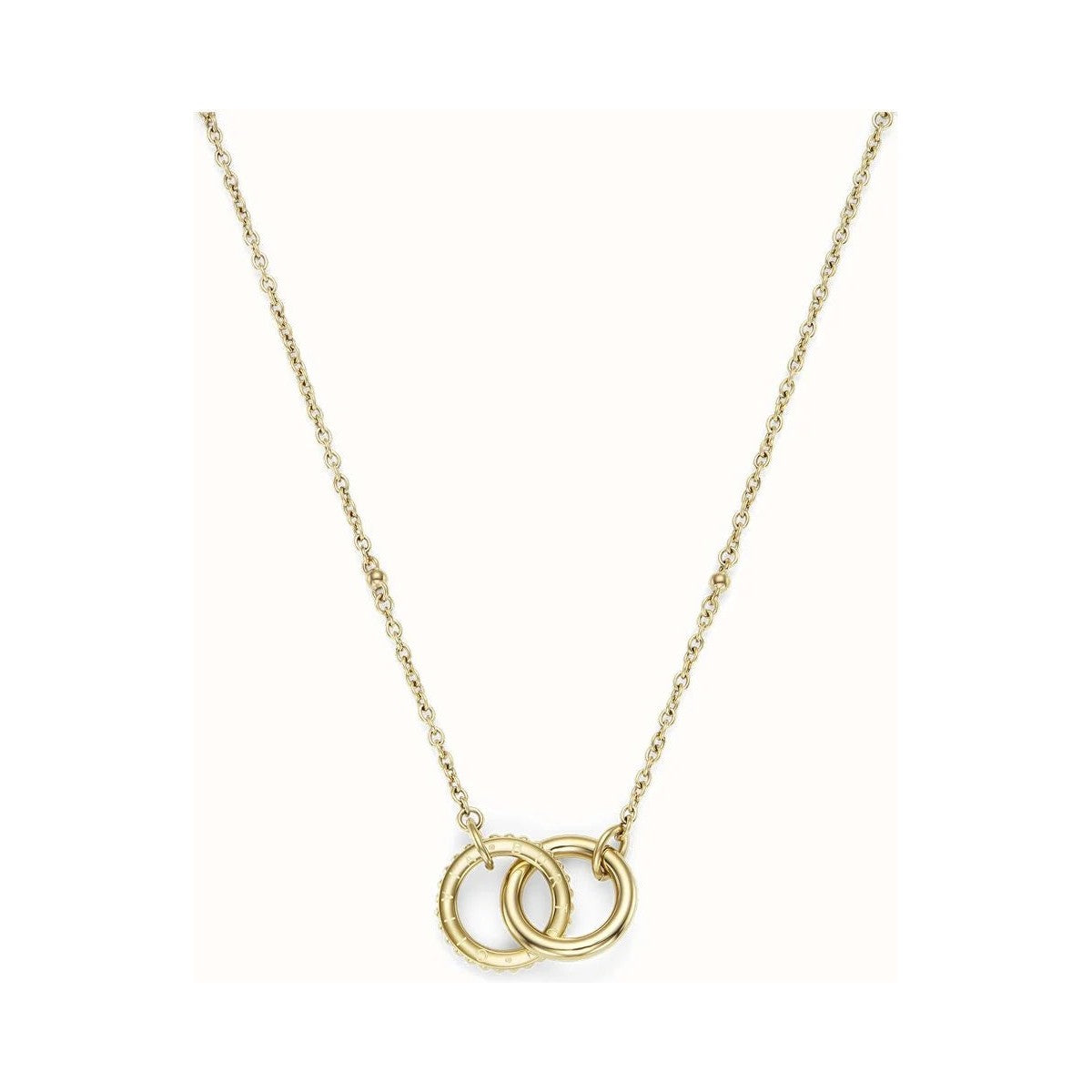 Olivia Burton Amity Interlock Circles Necklace Stainless Steel Gold Plated by Olivia Burton