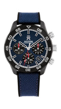 Tommy Hilfiger Mens TH85 Blue Chronograph Dial Strap Watch by Tommy Hilfiger