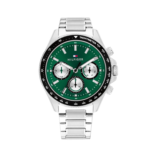 Tommy Hilfiger Men's Clark, Green Dial, Bracelet Watch 1792211