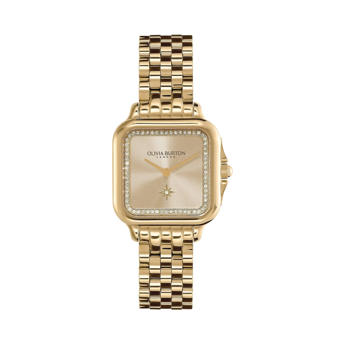 The Olivia Burton Grosvenor Square watch, a gold plated timepiece from Olivia Burton, available at OD’s Jewellers in St Helens