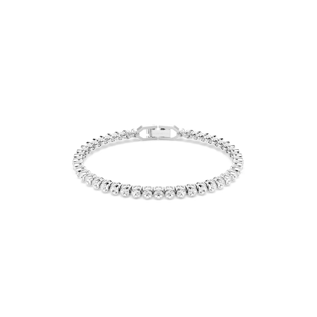 Swarovski Imber Round Cut White Crystal Bracelet Rhodium Plated — view 2