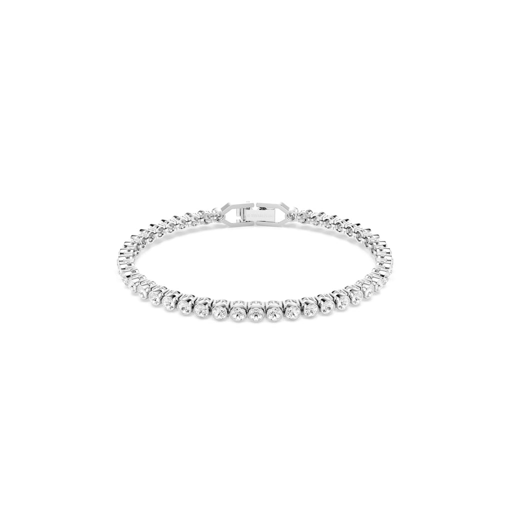 Swarovski Imber Round Cut White Crystal Bracelet Rhodium Plated