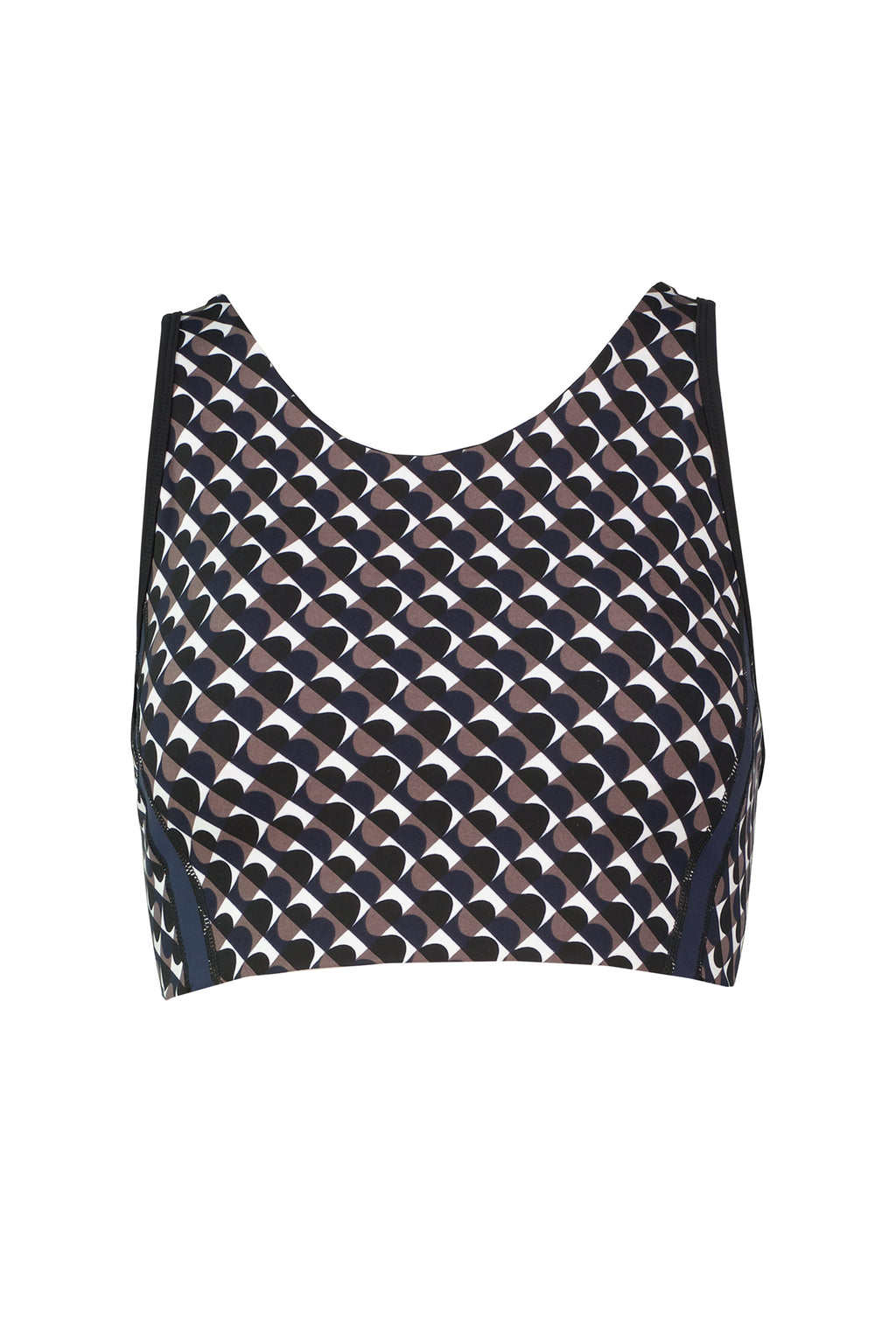 Womens Sweaty Betty Power Side Stripe Brown Sport Bra — view 3
