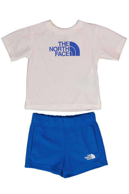 Boy's The North Face White Hero Blue Cotton Summer T Shirt And Short Set