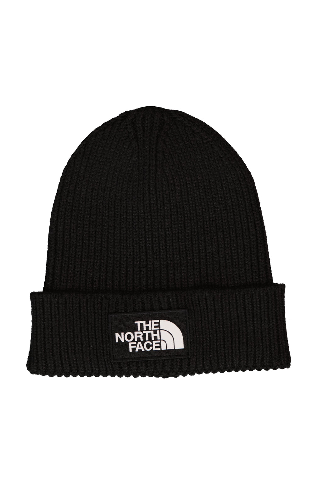 Kids The North Face Logo Box Cuffed Beanie TNF Black