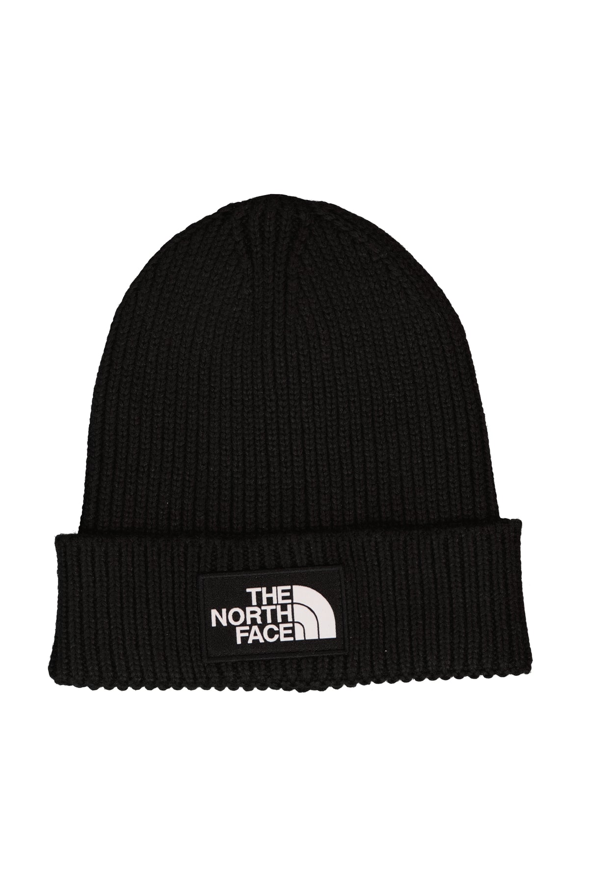 Kids The North Face Logo Box Cuffed Beanie TNF Black
