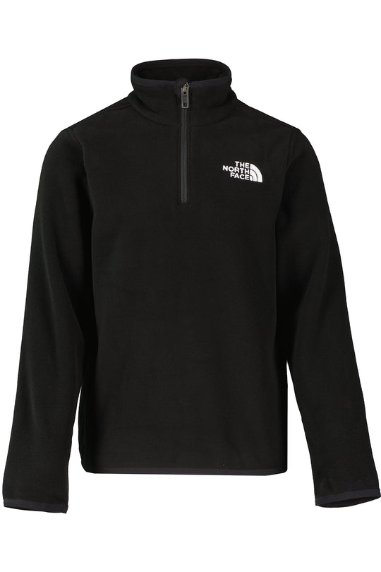 Boys The North Face Teen Glacier 1/4 Zip Black Fleece