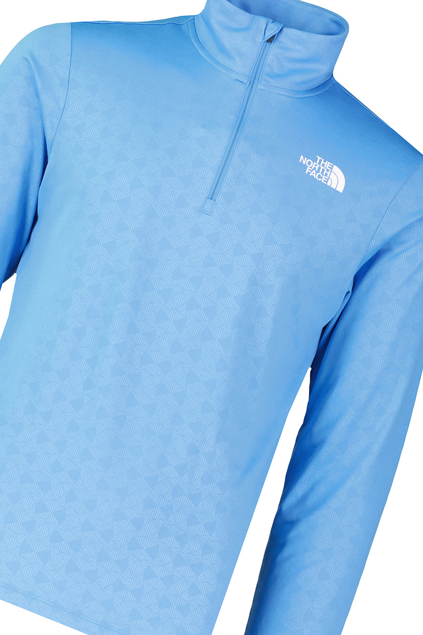 Mens The North Fcae 24/7 PT EMB Marina Blue 1/4 Zip Top — view 4