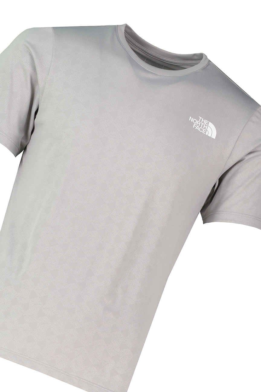 Mens The North Face 24/7 PTD EB RG SS Meld Grey T Shirt — view 4