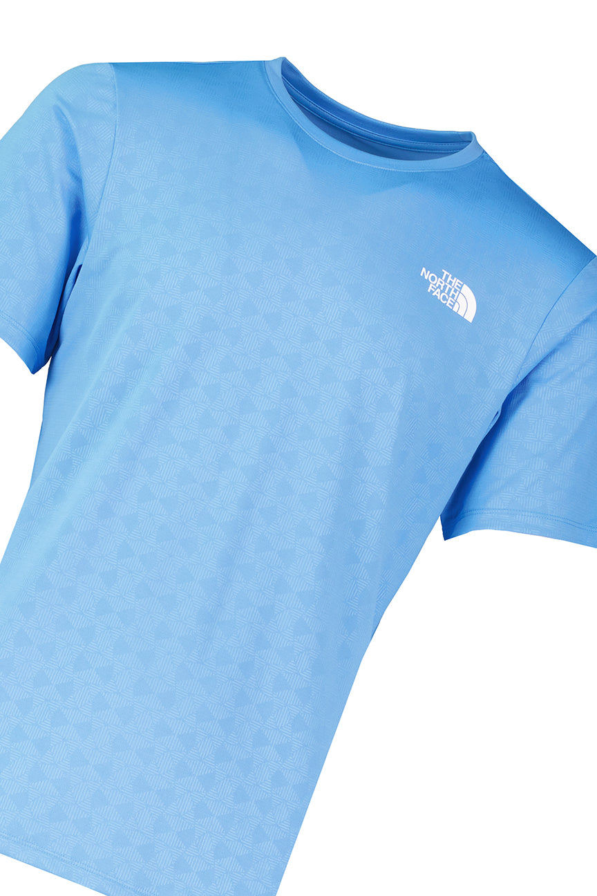 Mens The North Face 24/7 PTD EB RG SS Marina Blue T Shirt — view 4