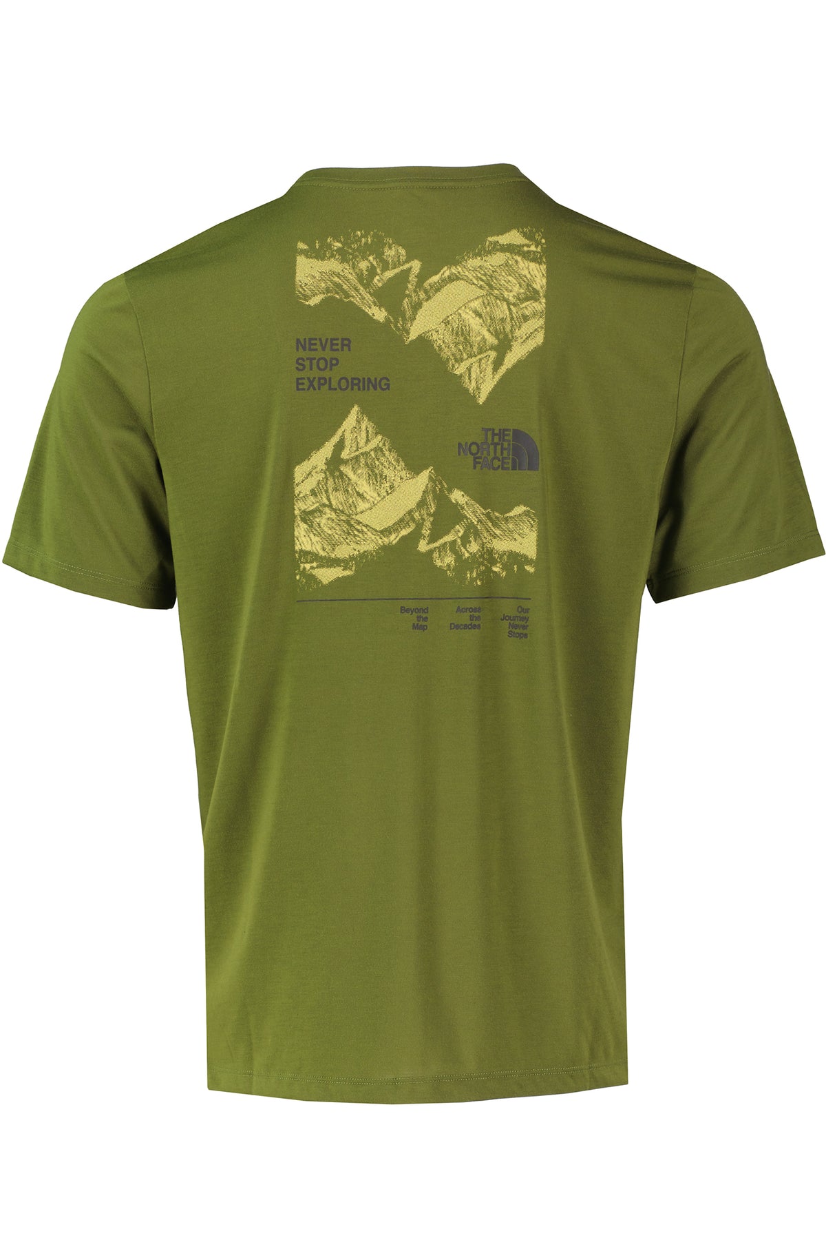 Mens The North Face Foundation M SS Woodland Green T Shirt — view 3