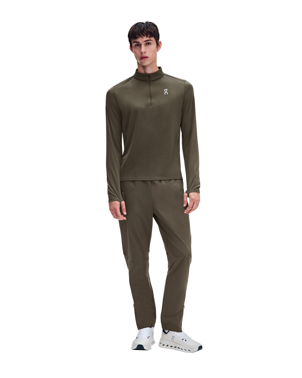 Men's On Running Core 1/4 Zip 1 Bark & Core Pant Tracksuit Set