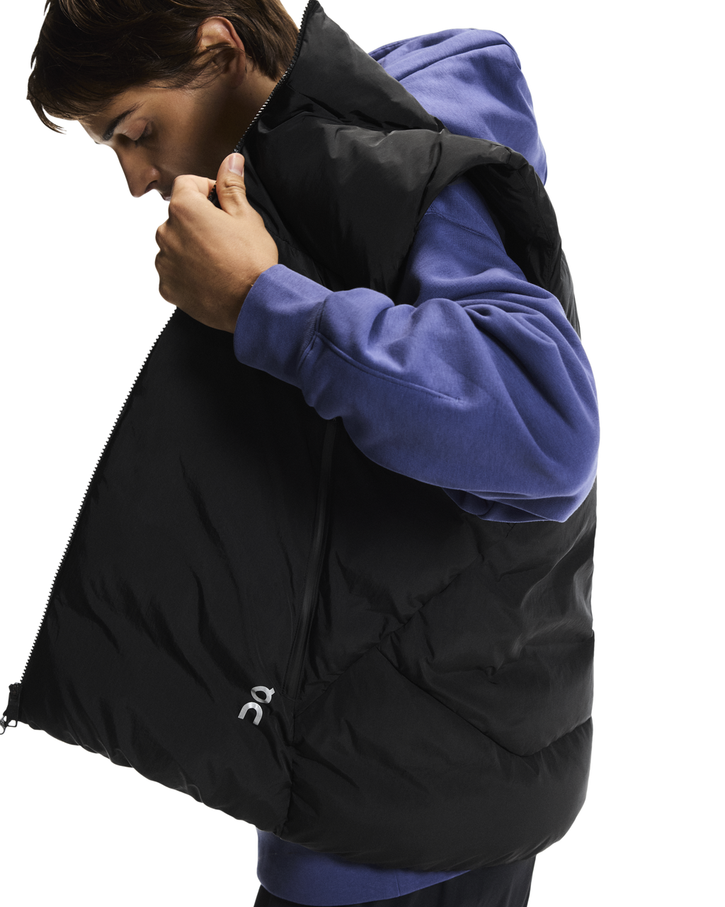 Men's On Running Black All Day Puffer Vest — view 2