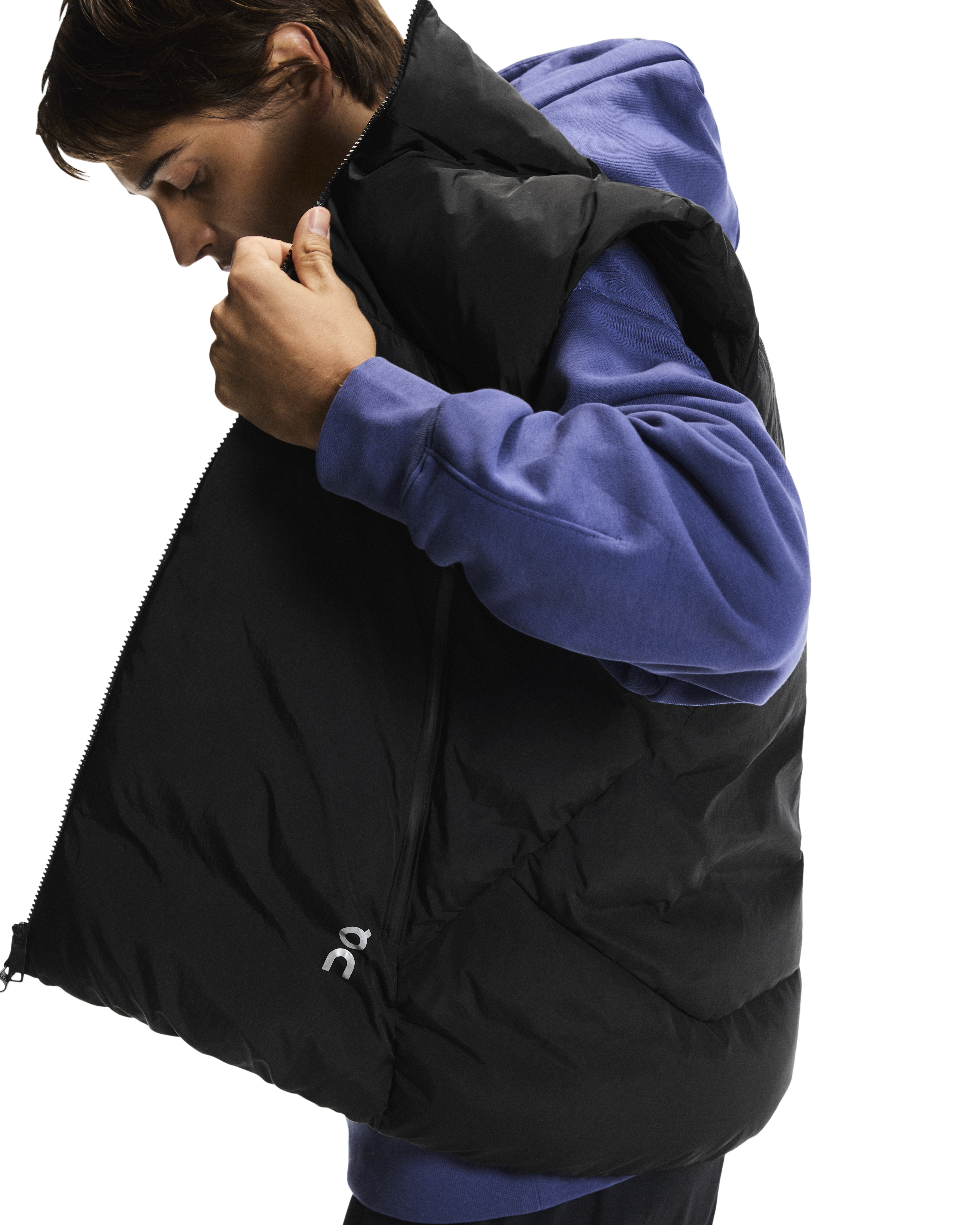 Men's On Running Black All Day Puffer Vest — view 2