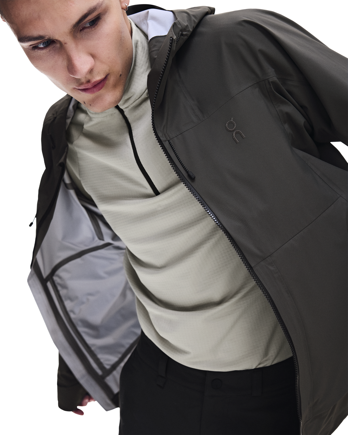 Men's On Running Ascent Jacket 1 Espresso — view 3