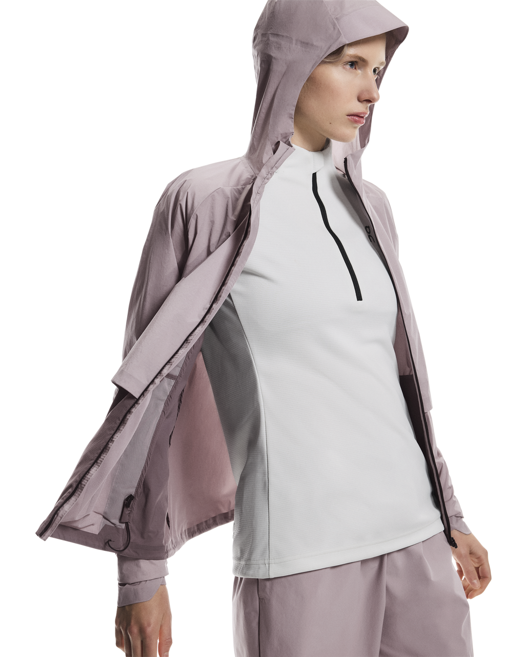 Women's On Running Core Jacket in Heron I Gobi — view 2