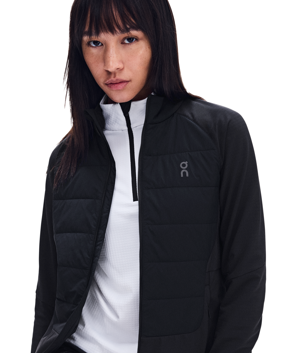 Women's On Running Weather Black Hybrid Jacket & Train Tights Set
