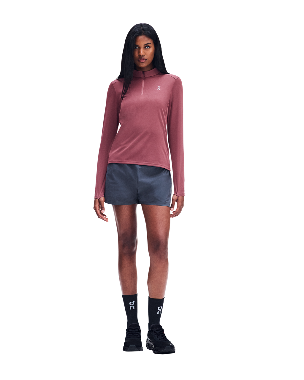 Women's On Running Core 1/4 Zip 1 Barberry