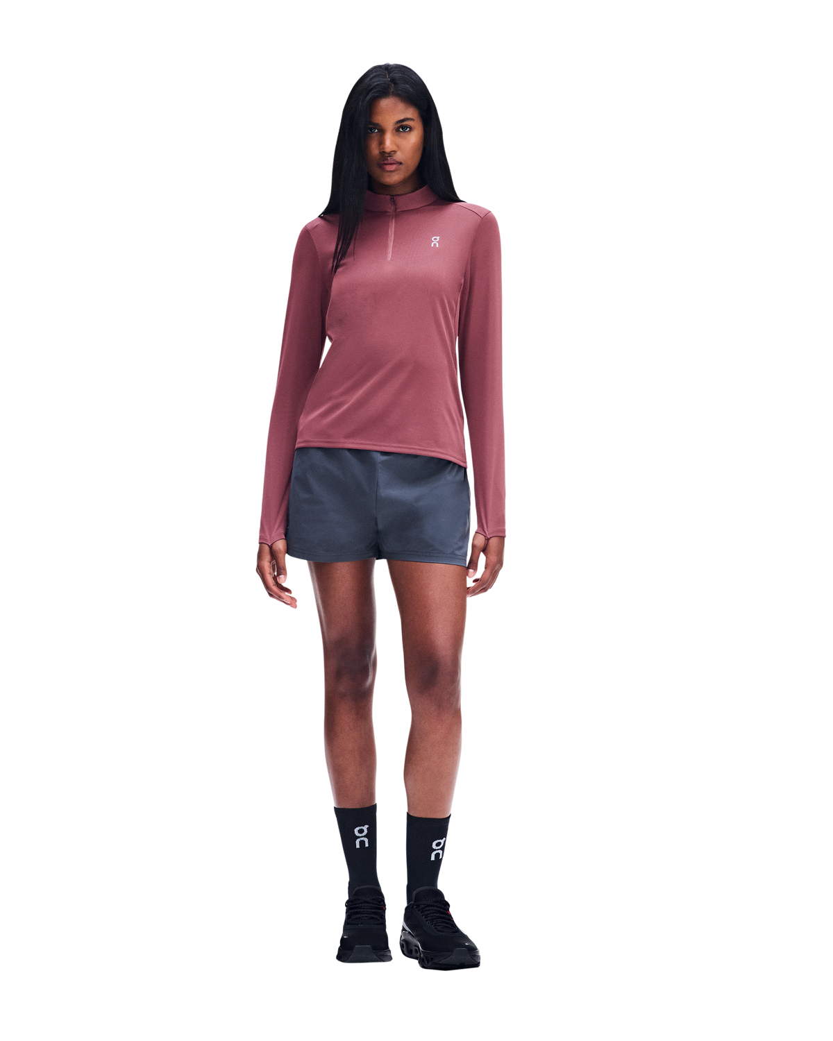 Women's On Running Core 1/4 Zip 1 Barberry