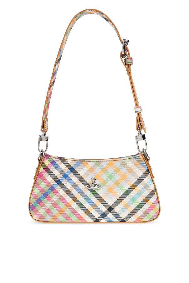 Womens Vivienne Westwood Tasha Shoulder Phone Bag in Heather Check