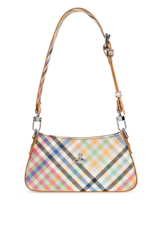 Womens Vivienne Westwood Tasha Shoulder Phone Bag in Heather Check