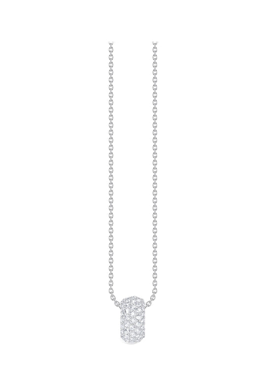 Thomas Sabo Cubic Zirconia Pave` Ring Necklace Sterling Silver