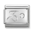 Nomination Composable Classic Link ZODIAC CAPRICORN in Stainless Steel, Cubic Zirconia & 925 Silver