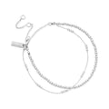ChloBo Mini Cute Triple Bobble Chain Anklet Silver SANMCTBB