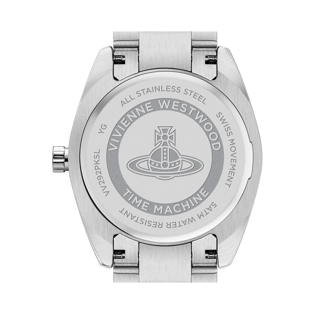 The Vivienne Westwood Ladies Fenchurch Pink Dial Bracelet Watch, pink dial stainless steel bracelet, from Vivienne Westwood, OD’s Jewellers in St Helens.
