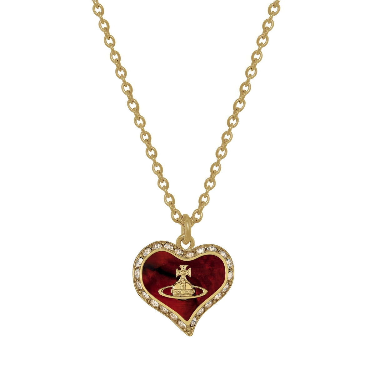 Vivienne Westwood Petra Pendant Copper Red Mop Honey Crystal 63020103-02RA24